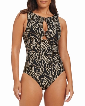 Beyond Control Swimwear Foil Me Once High Neck One Piece