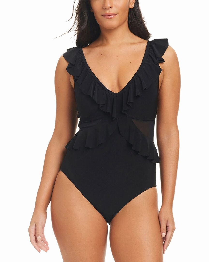 Beyond Control Swimwear Solid Essentials Ruffle One Piece