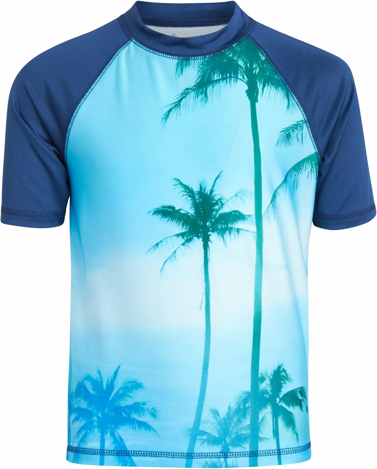 Big Chill Boys Rash Guard Set - 2 Piece UPF 50  Quick Dry Short Sleeve Swim Shirt and Swim Trunks for Boys (Sizes: 4-14)