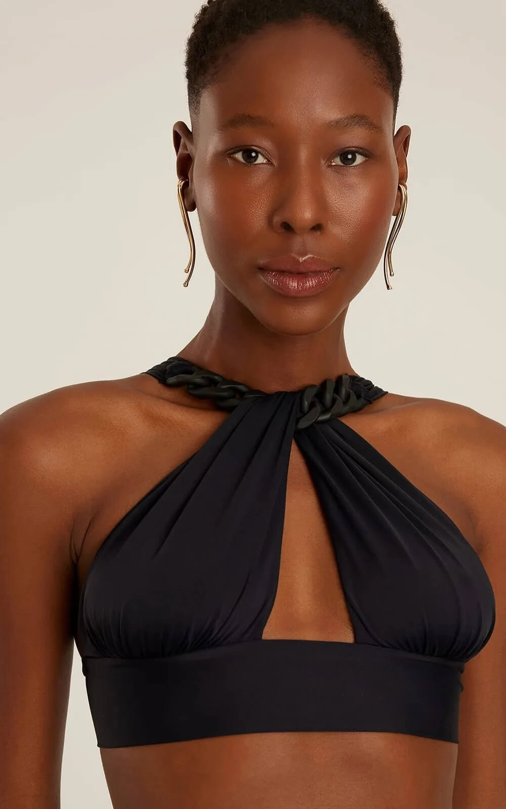Bio Chain High Bikini Top Black