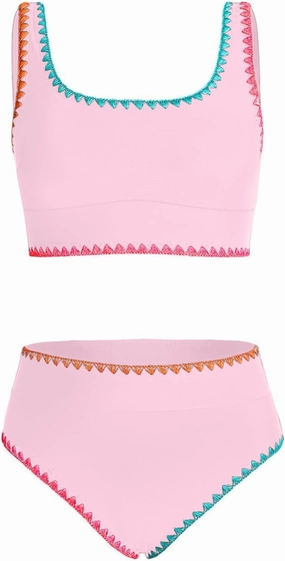 blibean Teen Girls Swimsuits Two Piece Bikini Sets with Chest Pad Size 6-15 Years