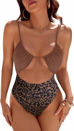 Blooming Jelly Womens One Piece Swimsuit Tummy Control Bathing Suit Sexy Flattering Cheeky High Cut Out Cute Ladies Swimwear