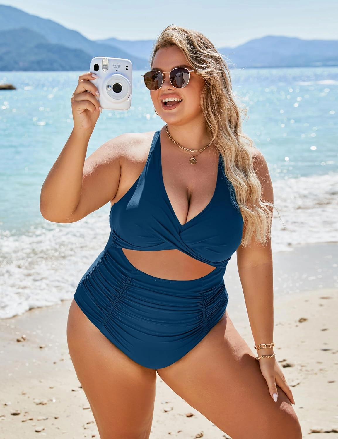 Blooming Jelly Womens One Piece Swimsuits Push Up Tummy Control Bathing Suit Cutout Ruched Slimming Swim Suits 2025