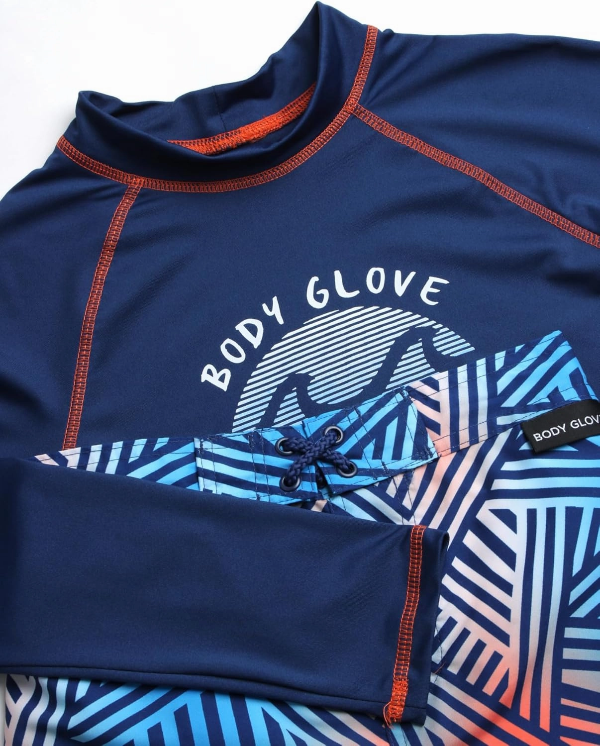 Body Glove Boys Swim Set - 2 Piece UPF 50  Swim Trunks and Rash Guard for Boys Kids Swimwear Set (Sizes: 4-12)