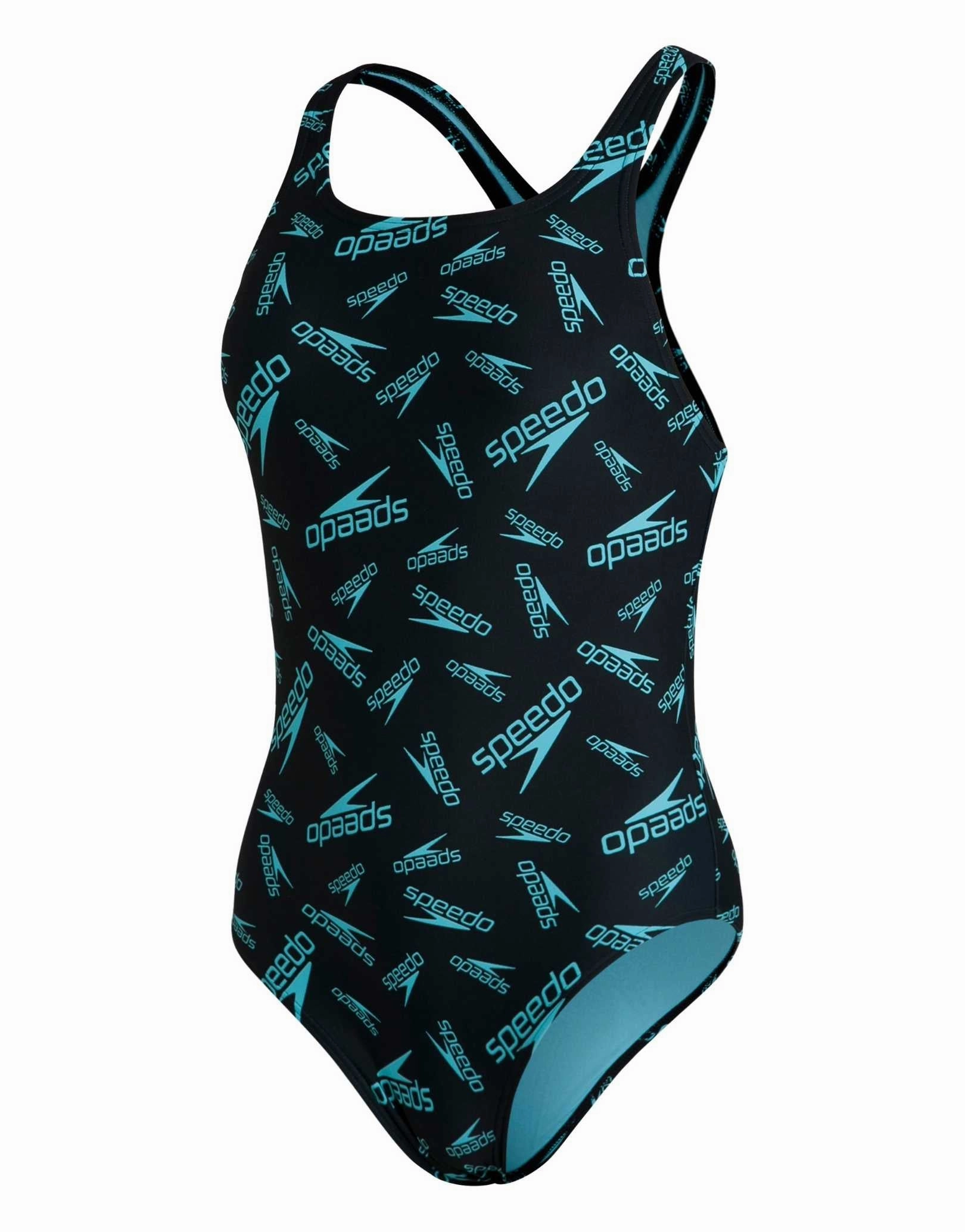 Boom Logo Allover Medalist Swimsuit -  Blue