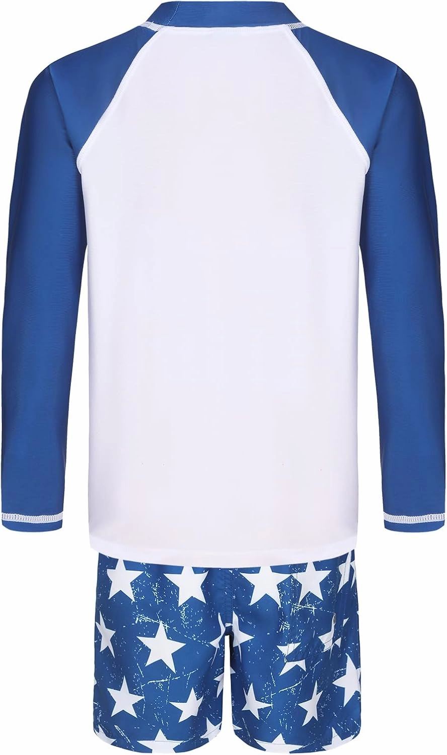 Boys Long Sleeve Rash Guard Swimsuits Kids Two Piece Sunsuits with Swim Trunks Swimwear Set