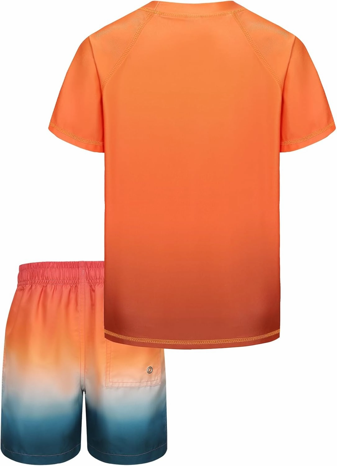 Boys Rash Guard Set for Kids Boys 2 Piece Short Sleeve Swim Shirts with Trunks Quick Dry Bathing Suits Swim Set