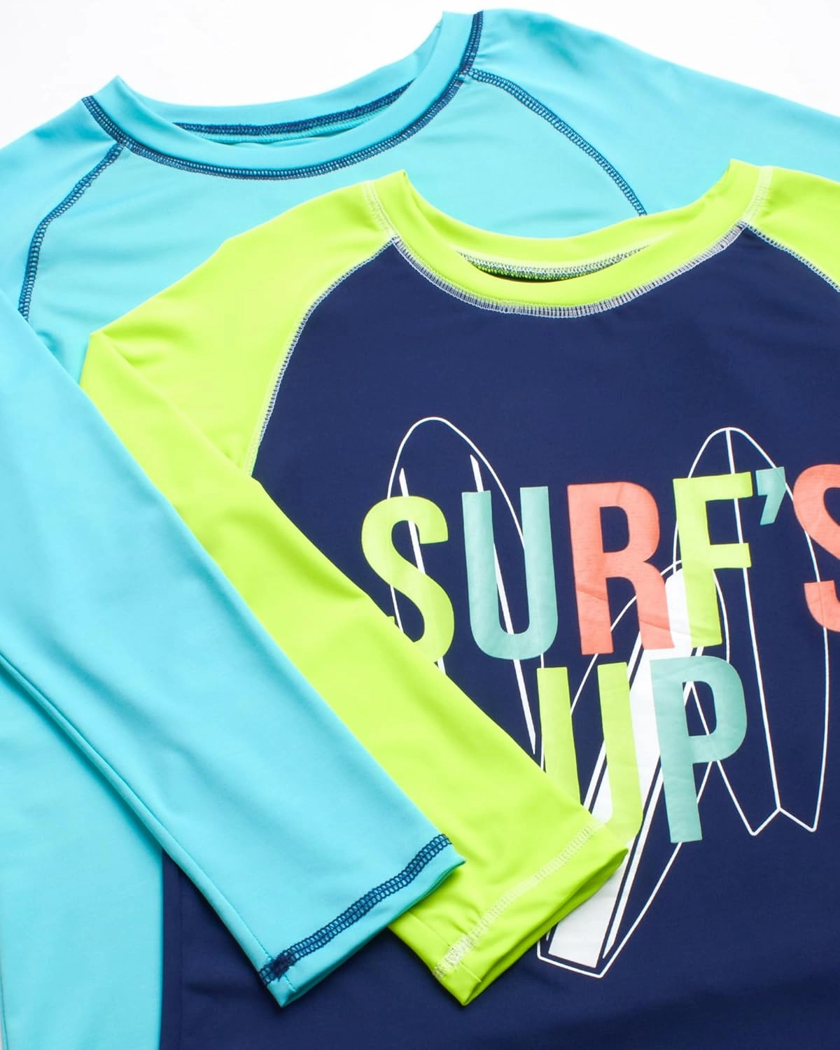 Boys Swim Set - 4 Piece Board Shorts Swim Trunks Long Sleeve Rash Guard for Boys Kids Swimwear (Sizes: 5-12)