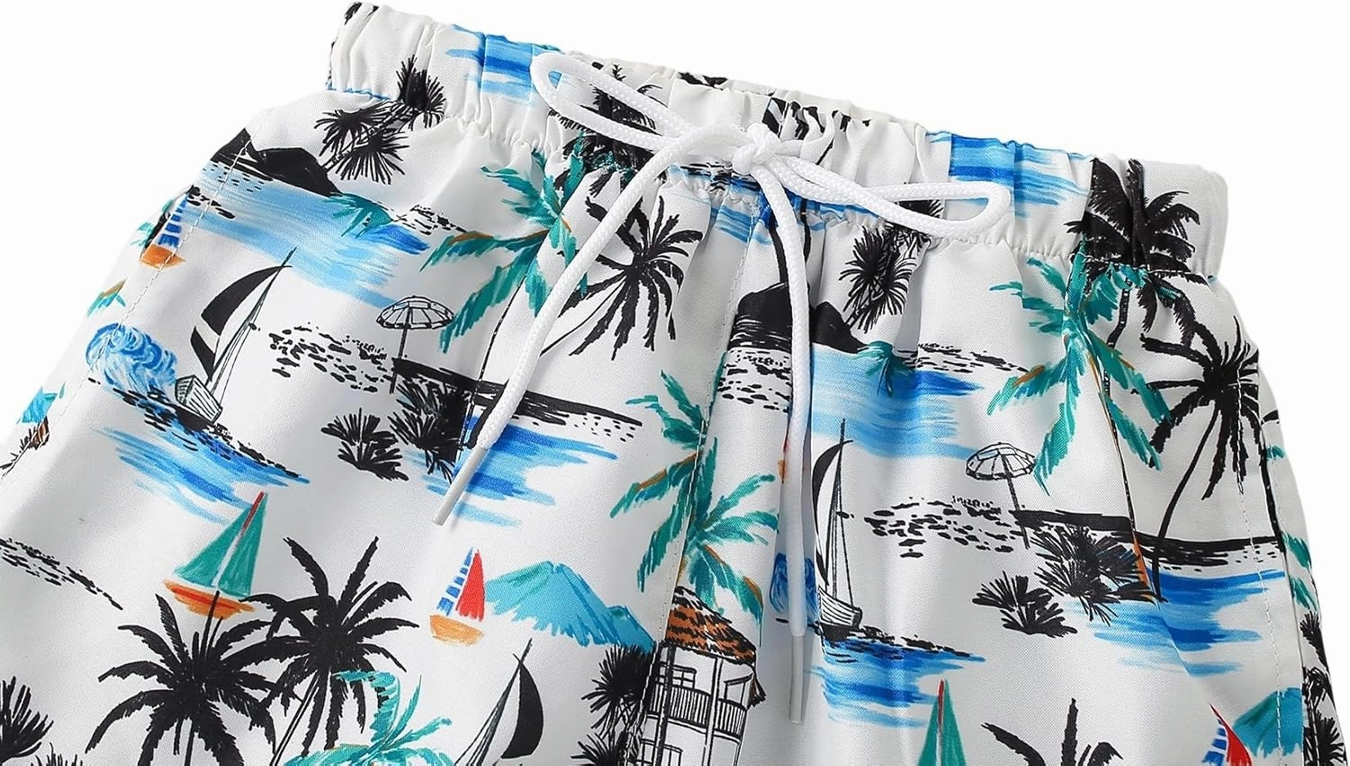 Boys Swim Trunks Toddler Broad Swim Shorts Quick Dry Kids Bathing Suit Boy Swimsuit Set with Pockets