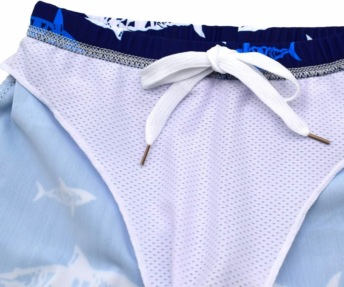 Boys Two Piece Rash Guard Swimsuits Kids Short Sleeve Sunsuit Swimwear Sets