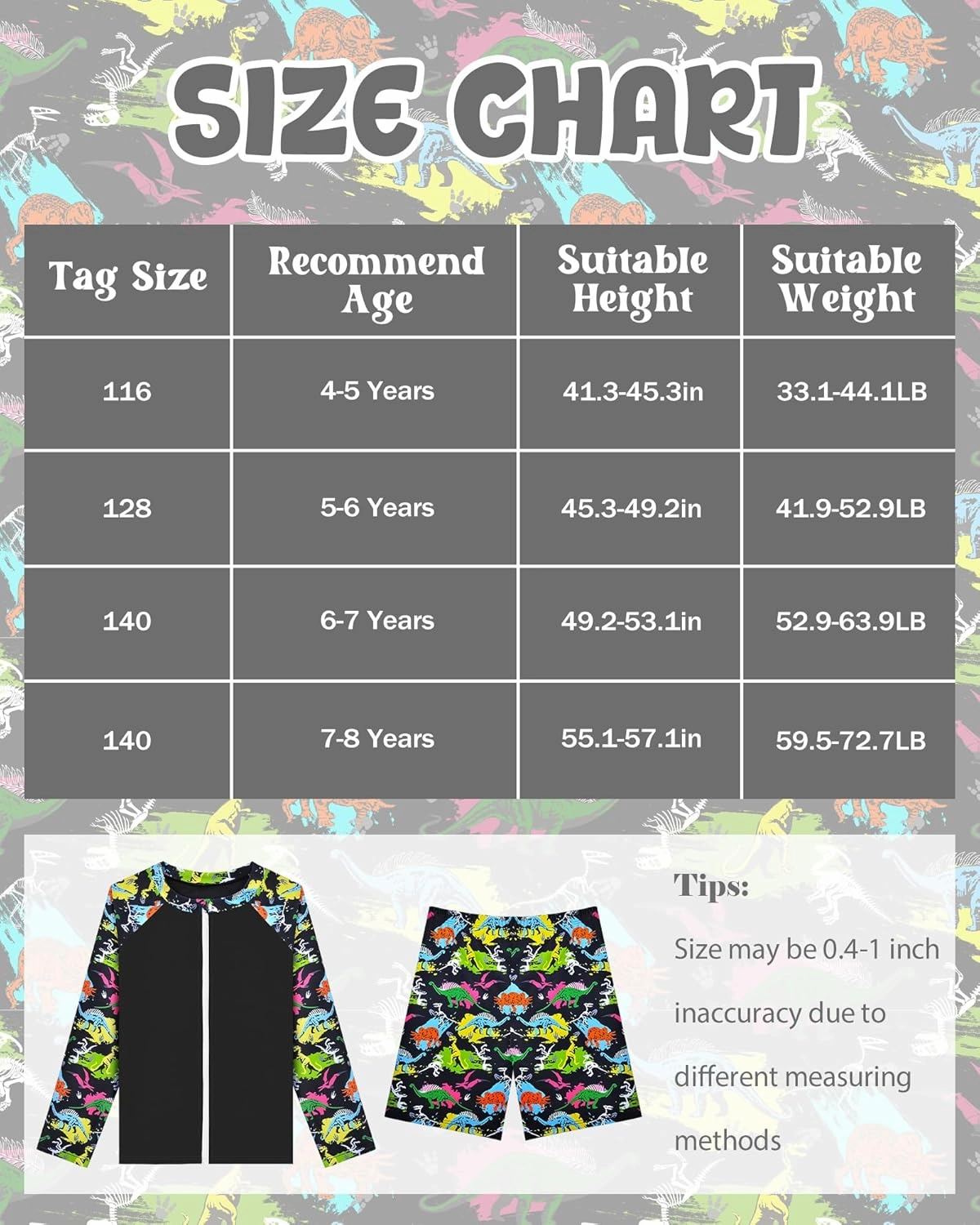 Boys Two Piece Rash Guard Swimsuits Long Sleeve Zipper Swim Shirt and Trunks Bathing Suit Swimwear Set