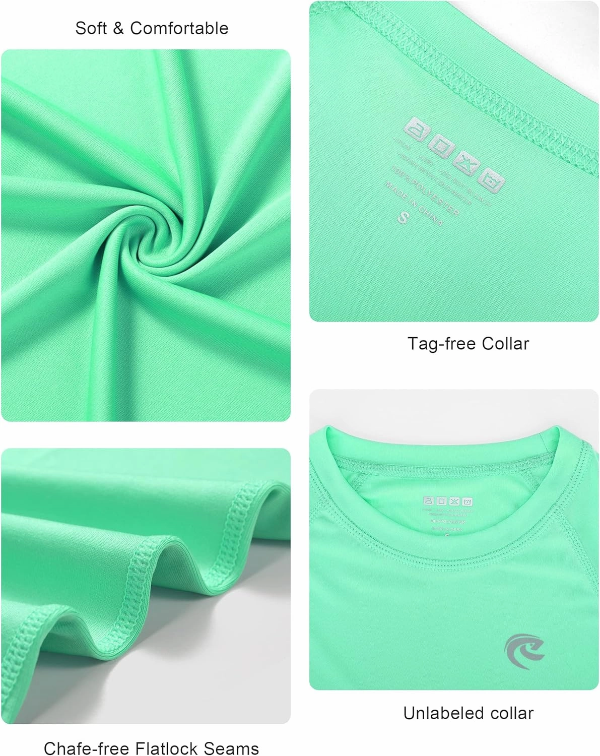 Boys UPF 50  Swim Shirt Long Sleeve, 1 or 2 Pack UV Sun Protection Rash Guard, Youth Kids SPF Water Shirts for Beach Surf