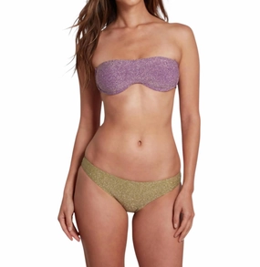 Brigitte Underwire Bikini Top With Removable Straps Lurex In Lilac