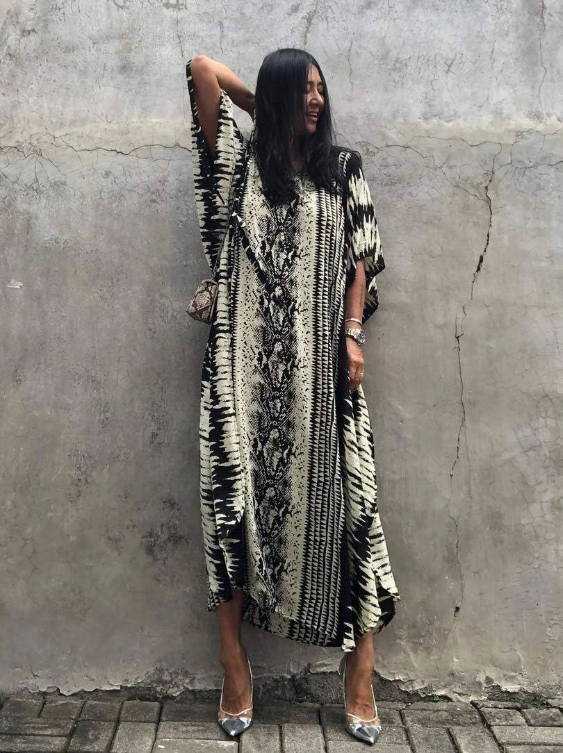 Bsubseach Kaftan Dresses for Women 2025 Plus Size Swimsuit Cover Up Tie Dye Caftan Maxi Dress Loungewear