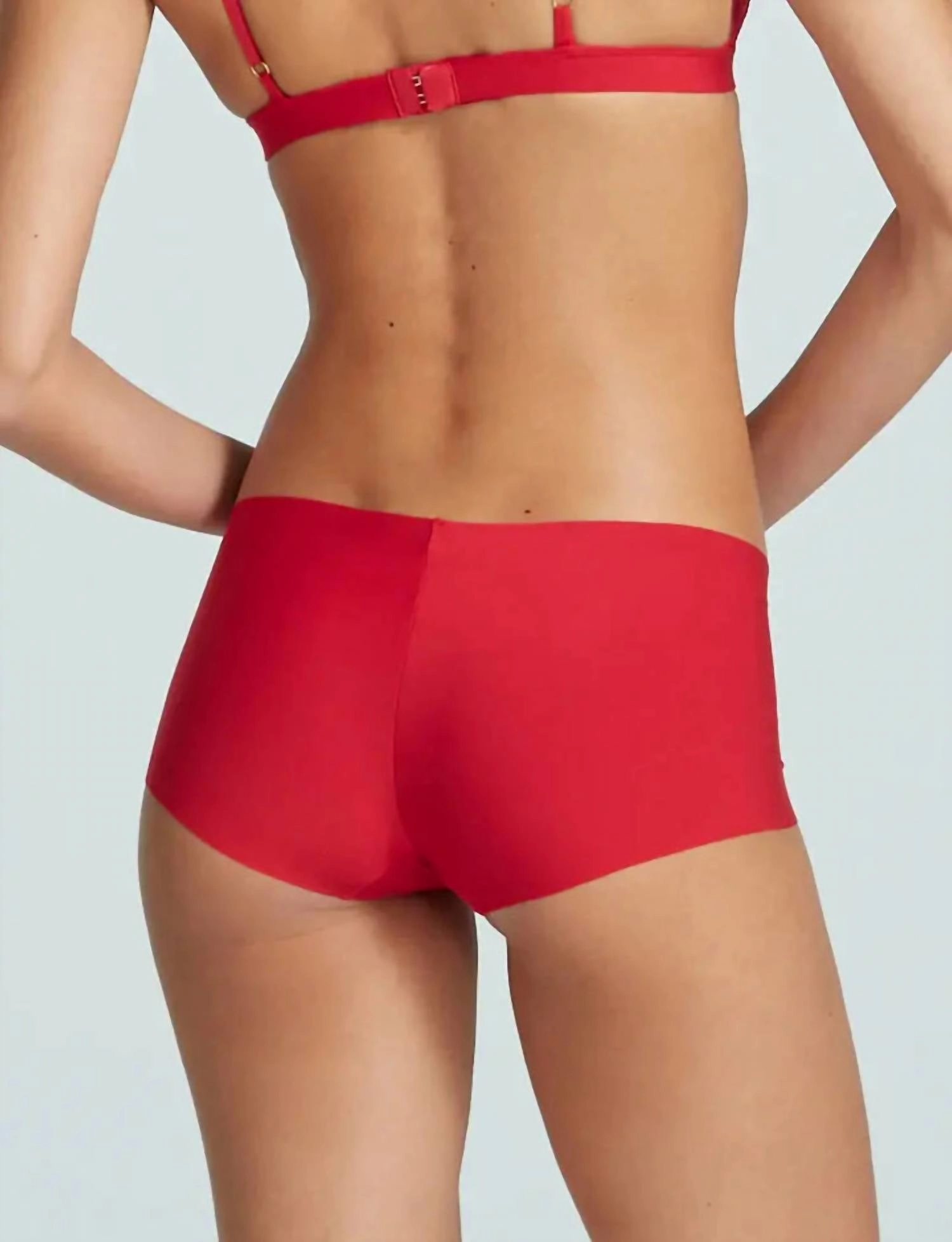 Butter Hipster Bikini Bottom In Scarlet