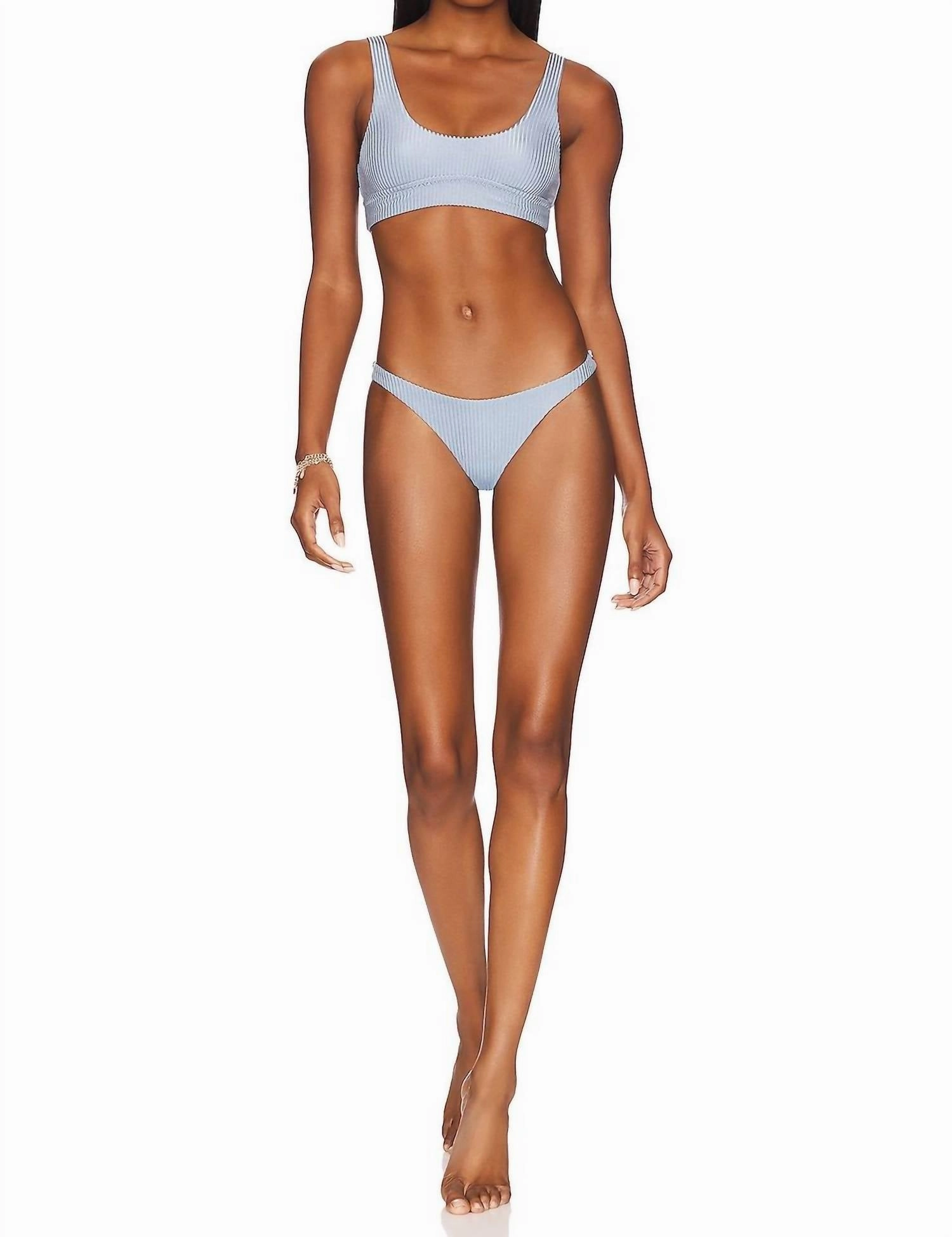 California High Leg Bottom In Slate Shimmer