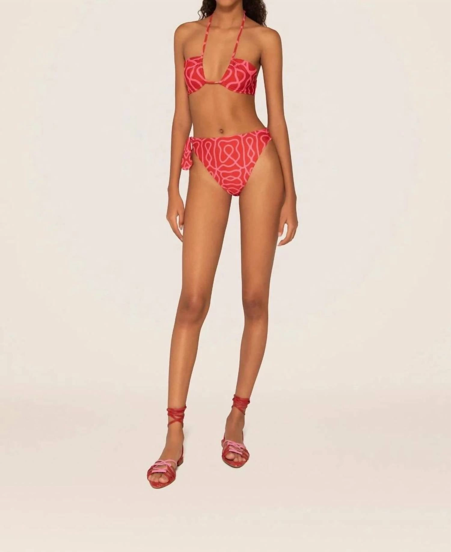 Candela Ipanema Escarlata Bikini Top In Red-Pink