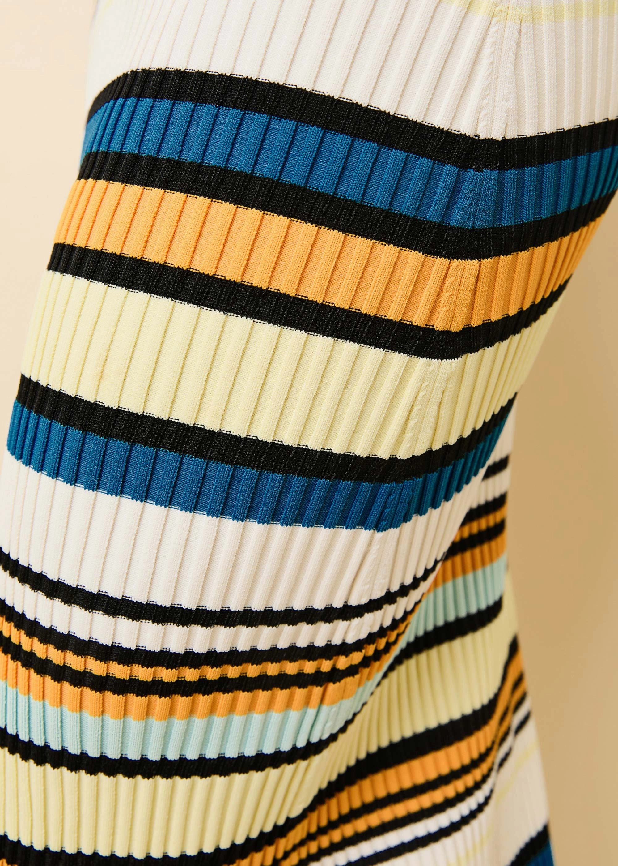 Caroline Ribbed Dress Riviera Stripe