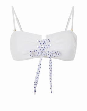 Catalina Eyelet Bandeau in White