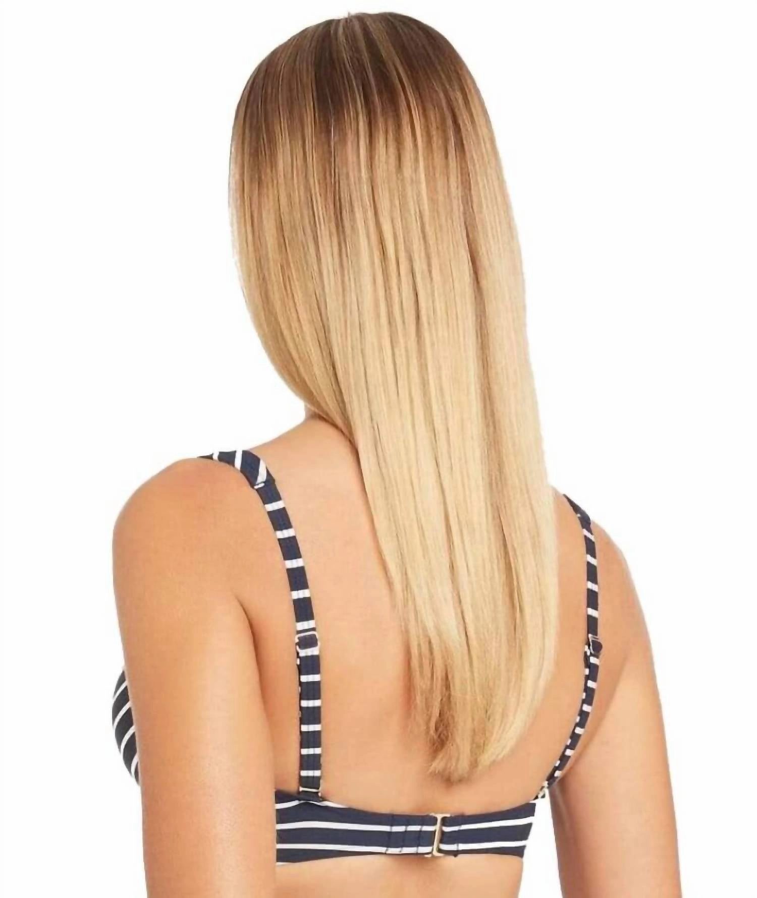 Chamarel Cross Front Bikini Top In Night Sky