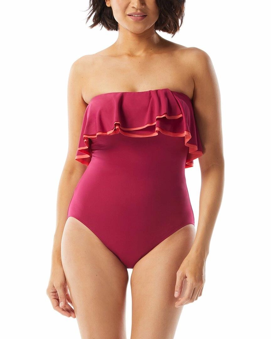 Coco Contours Agate Ruffle Bandeau One-Piece