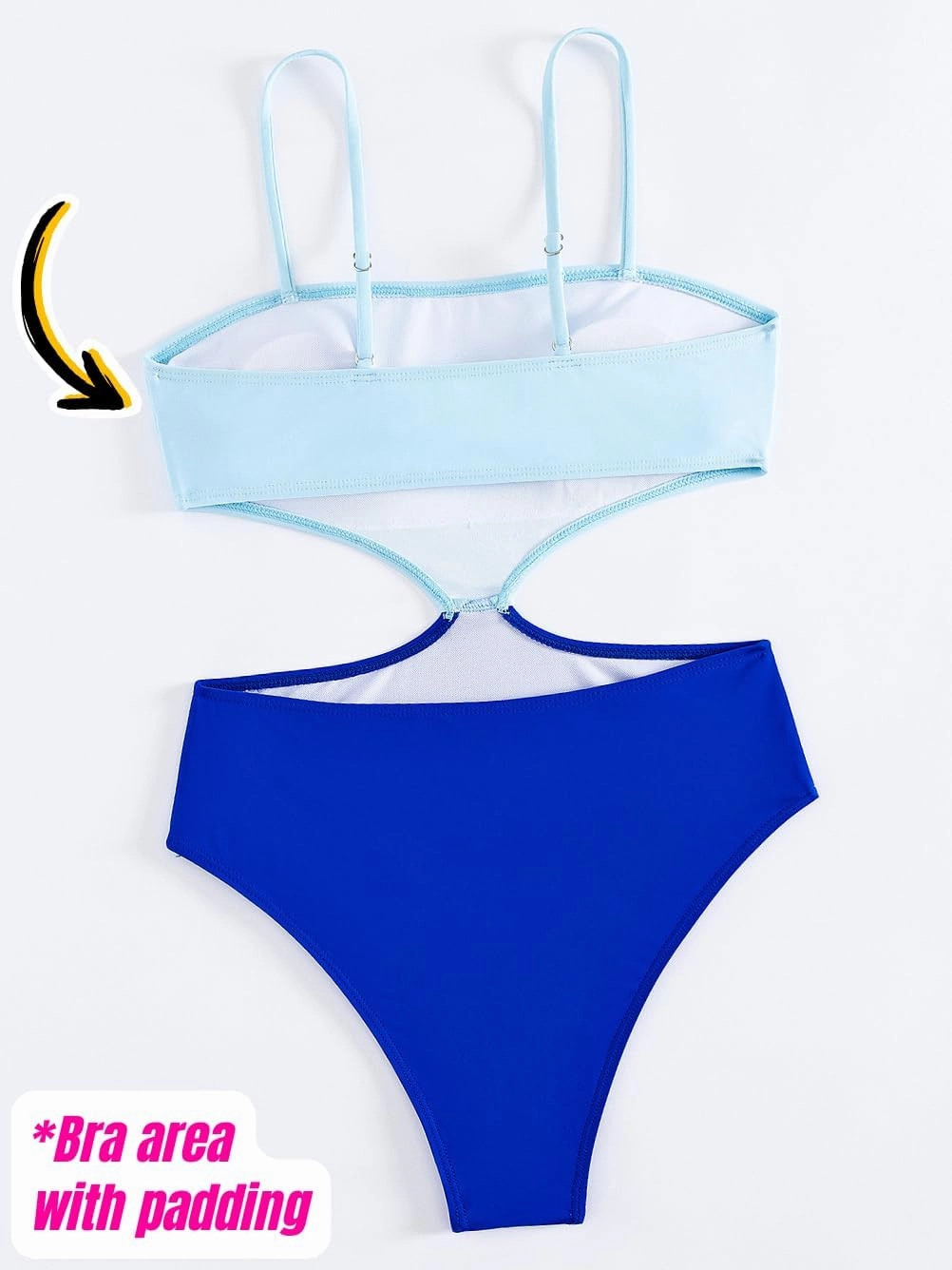 Color Block Swimsuit,Cut Out Sexy Monokini Women,Cheeky One Piece Swimsuits Beach Cruise Pool Party