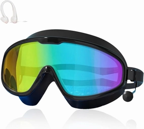 Continuity Goggles,High-Definition Large Frame Waterproof and Anti-Fog Swimming Goggles for Adult 