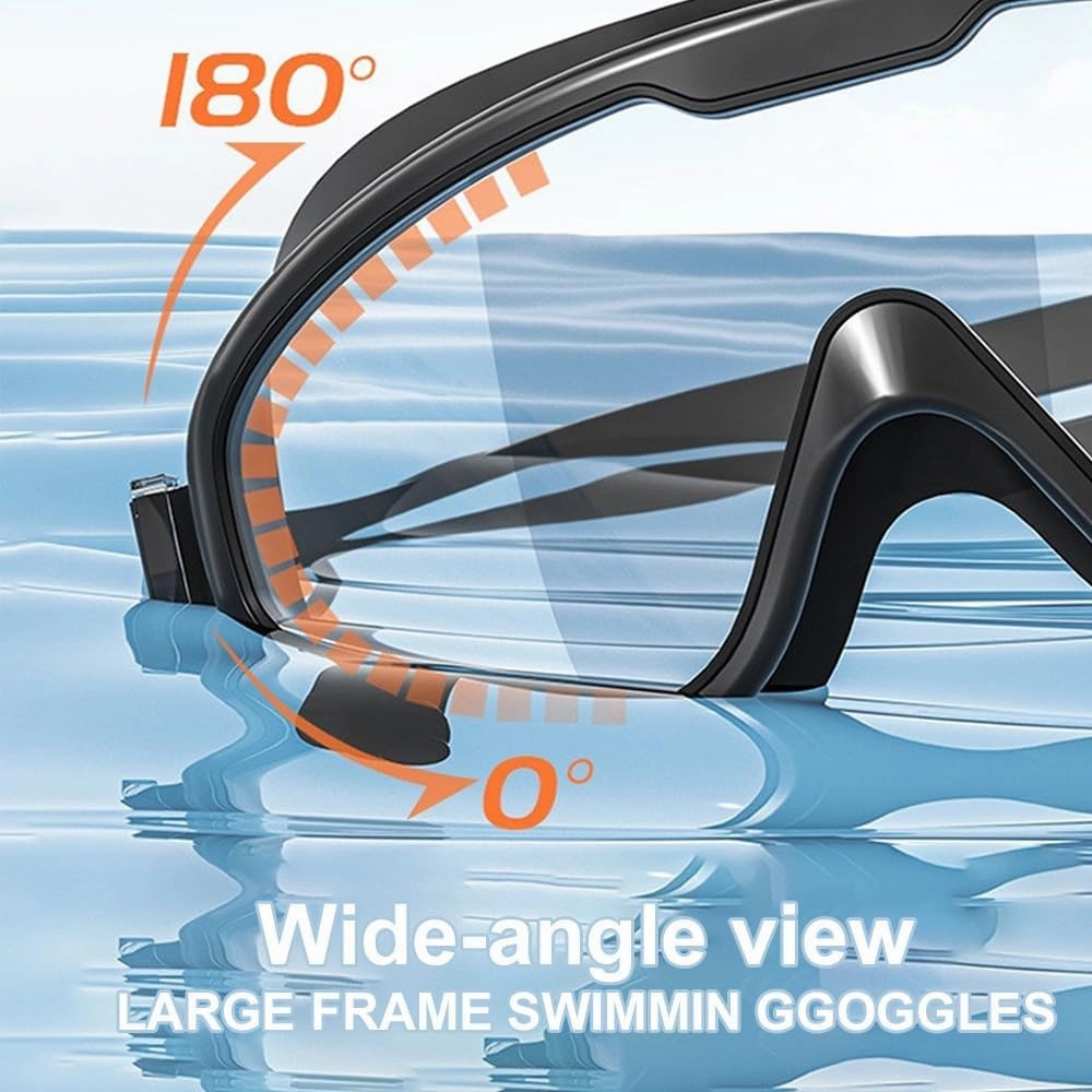 Continuity Goggles,High-Definition Large Frame Waterproof and Anti-Fog Swimming Goggles for Adult 
