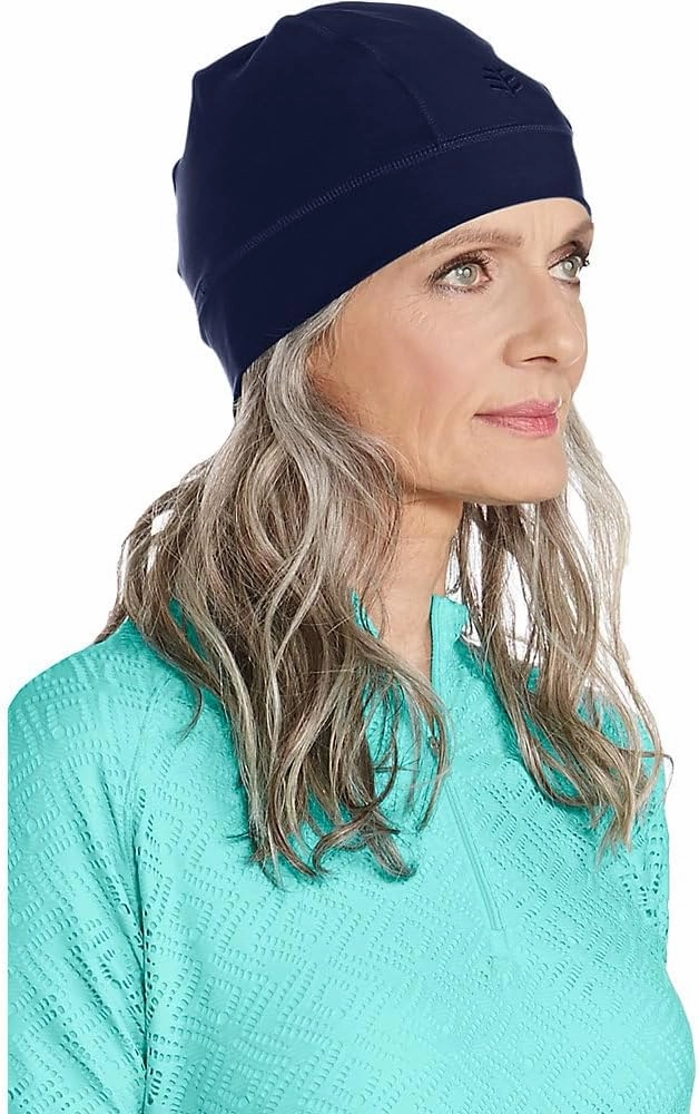 Coolibar UPF 50  Unisex Aqua Sun Skully Cap - Sun Protective