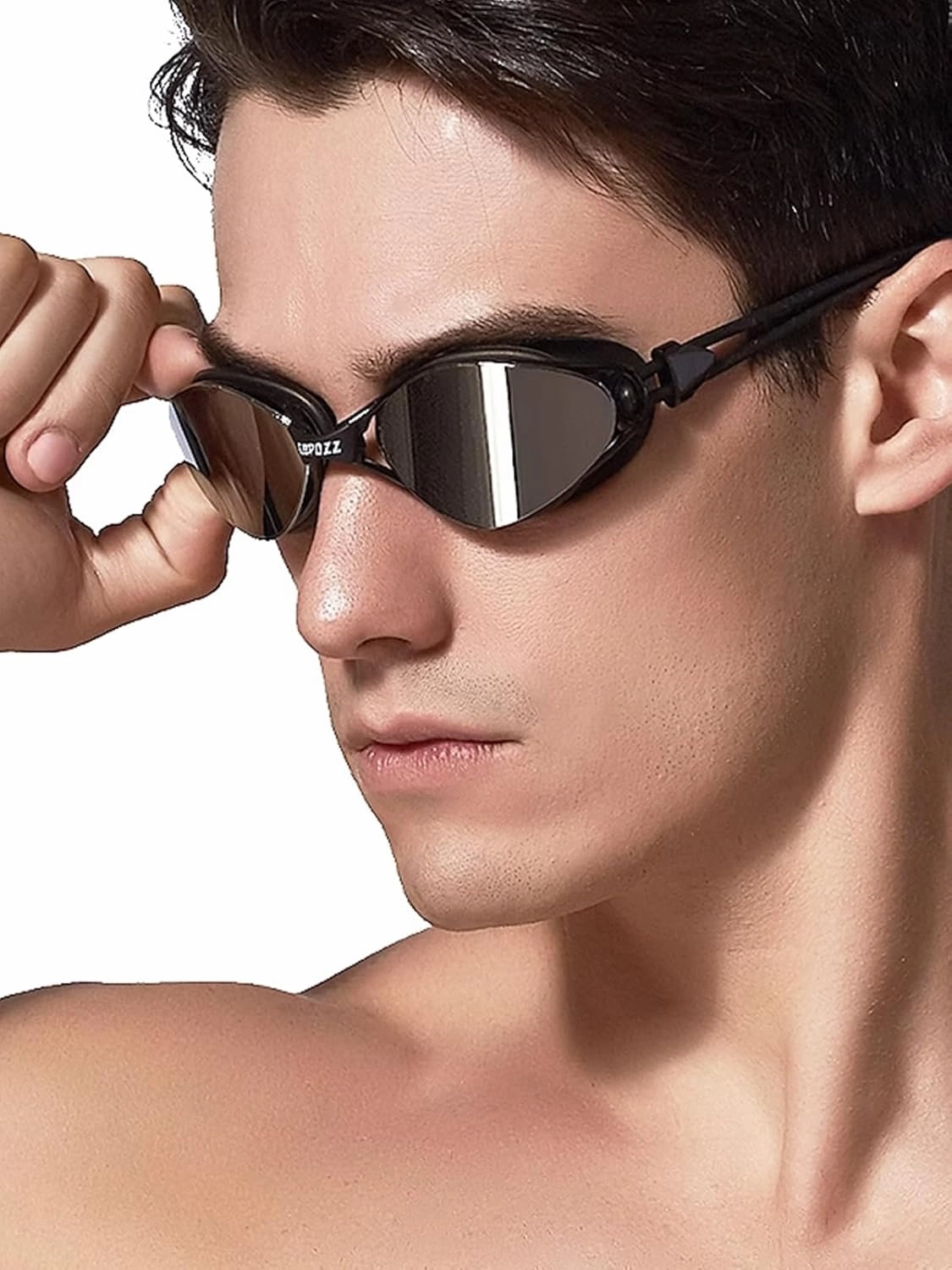 COPOZZ S3 Swim Goggles for Adult, Swimming Goggles Clear Vision Anti Fog UV400 Protection No Leaking for Men Women Youth