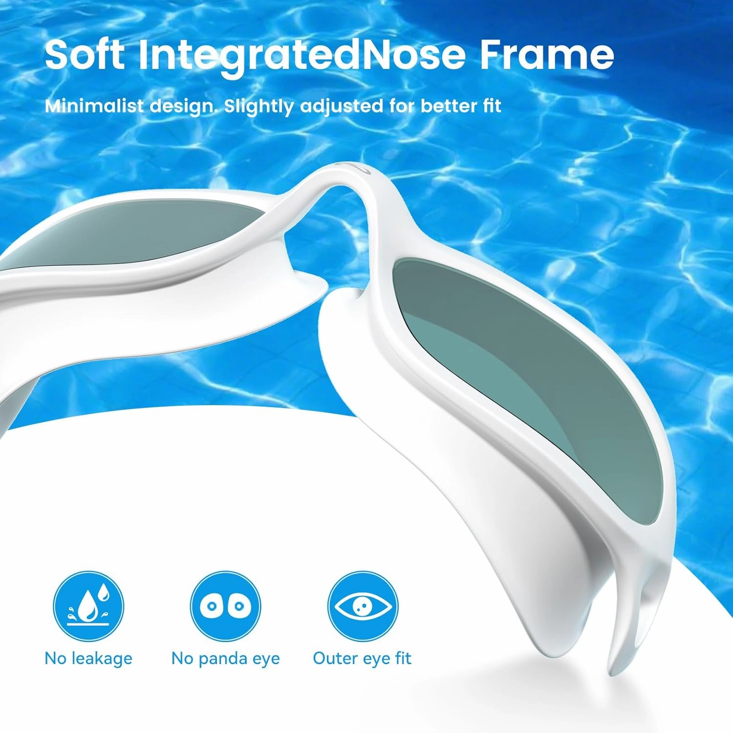 COPOZZ Swimming Goggles,Adult Swim Goggles for Men And Women,Anti-Fog No Leakage UV Protection for Swim Goggles Adult Women