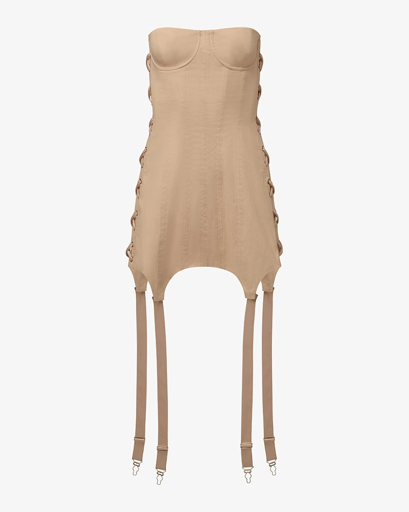 Corset Garter Mini Dress