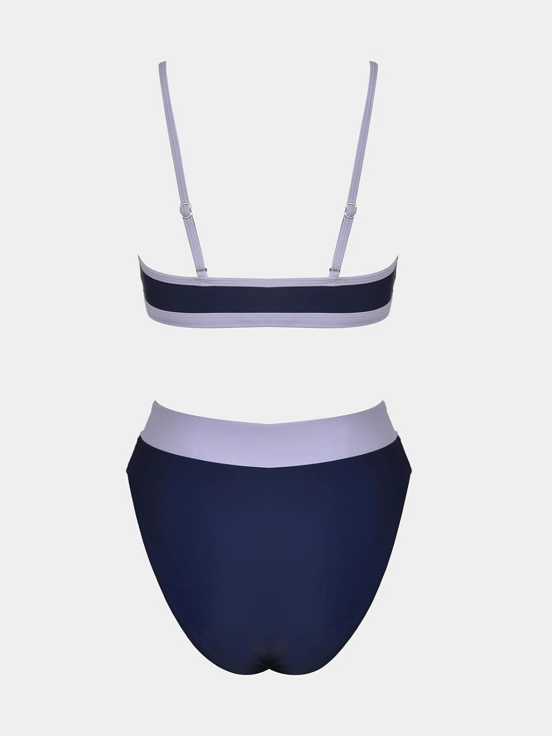 CUPSHE Bikini Set for Women Two Piece Swimsuits Cut Out High Waisted Scoop Neck V Cut Bottom