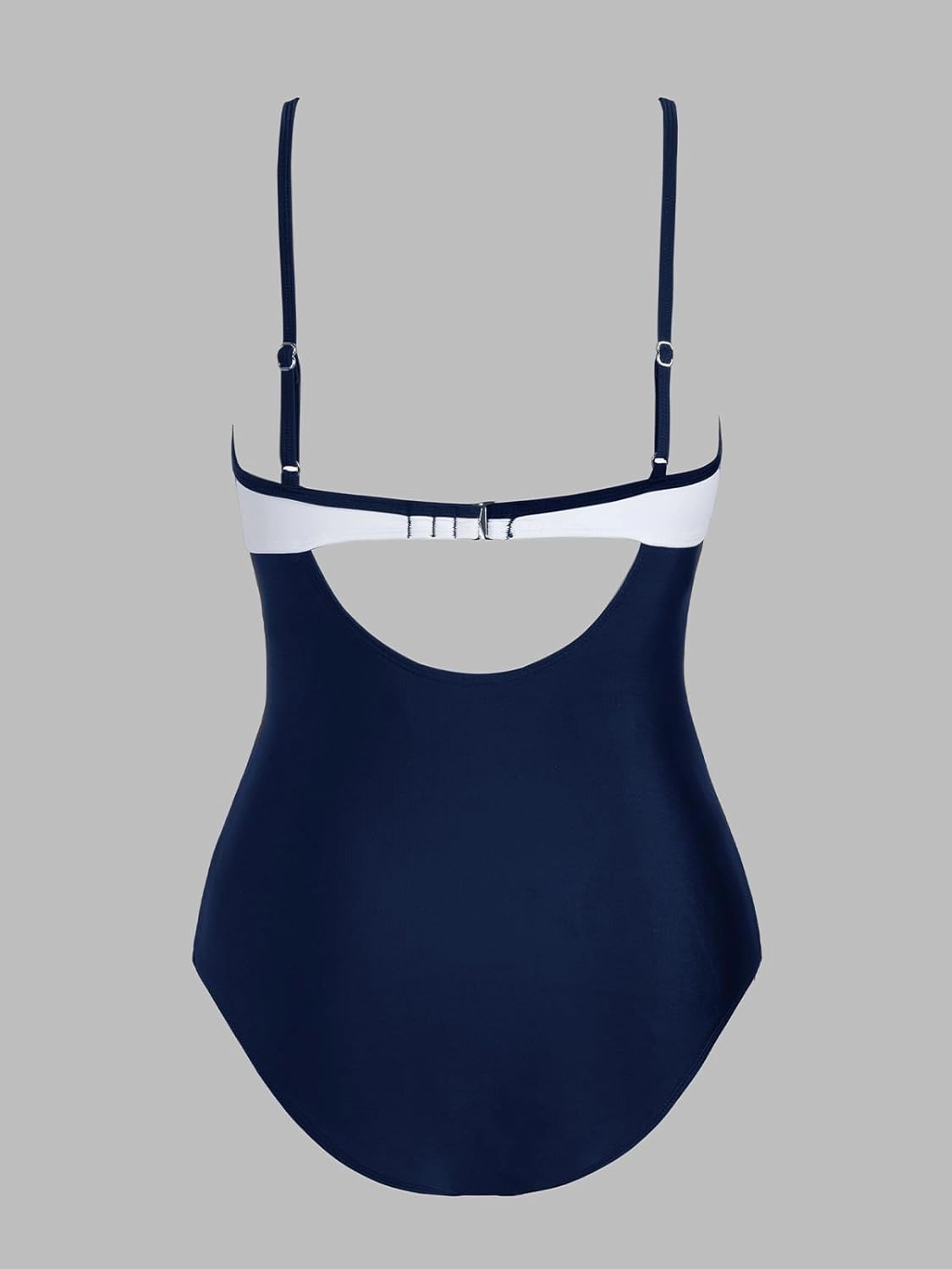 CUPSHE Women's One Piece Swimsuit Bathing Suit Scoop Neck Cutout Back Hook Color Block Mesh Swimwear