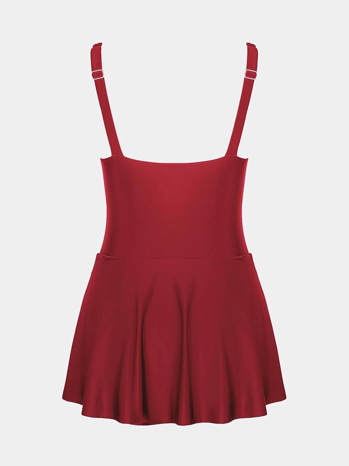 CUPSHE Women's One Piece Swimsuit Bathing Suit Scoop Neck Swimdress Wide Straps Tie Knot Swim Skirt