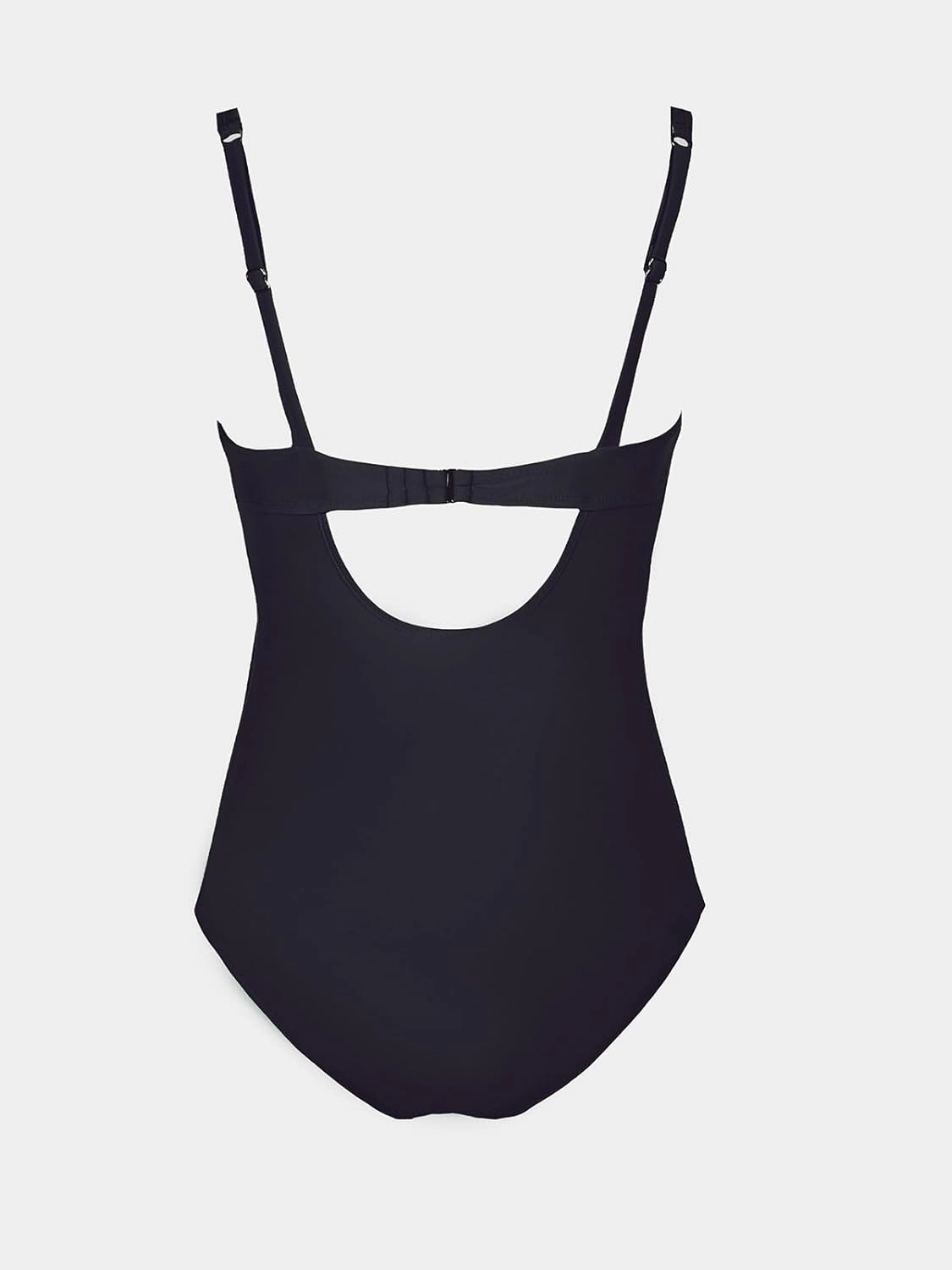 CUPSHE Women's One Piece Swimsuit Bathing Suit Square Neck Back Cut Out Drawstring Self Tie Back Hook