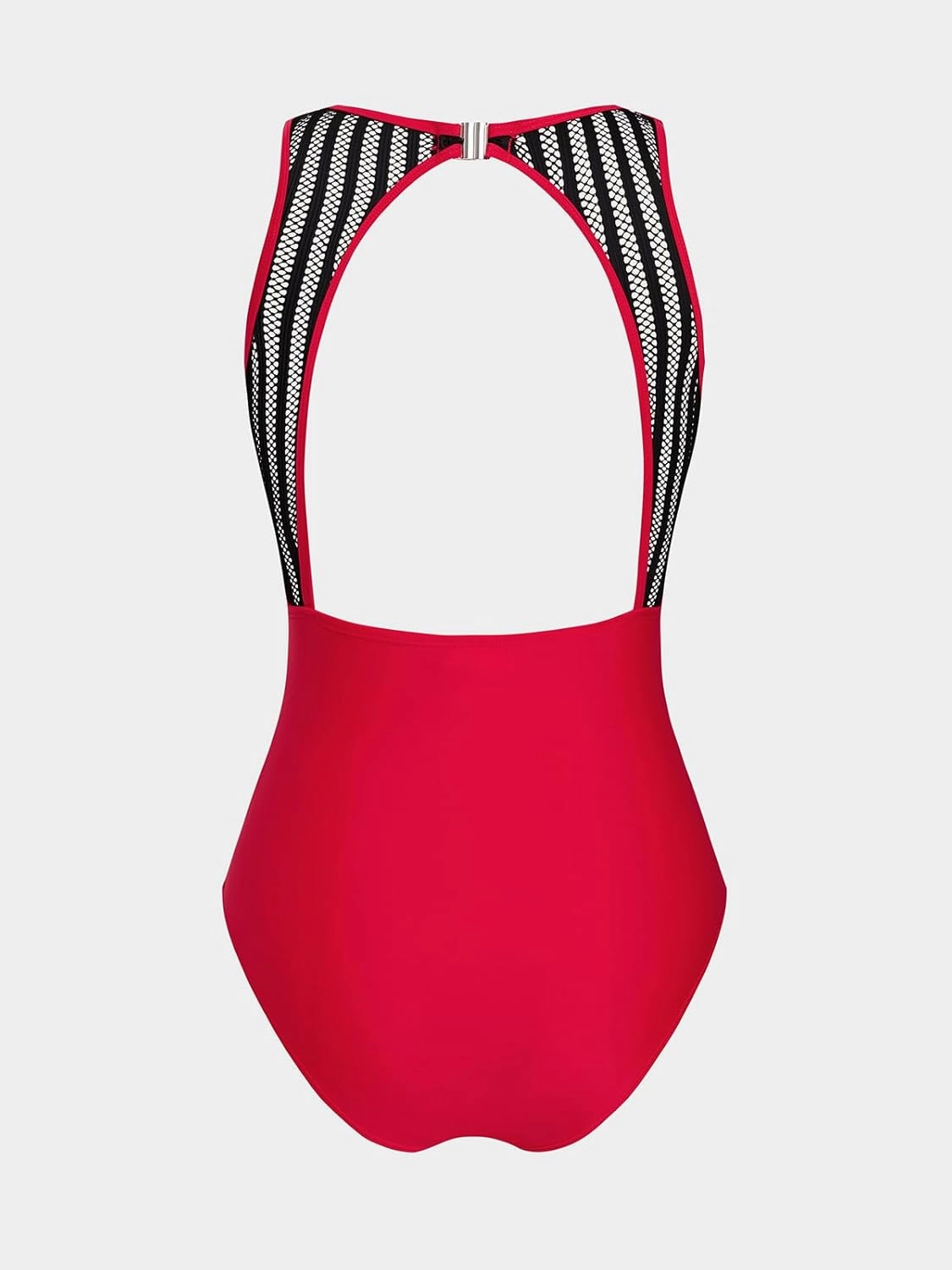 CUPSHE Women's One Piece Swimsuit Bathing Suit Tummy Control High Neck Cutout Back Hook Mesh Swimwear