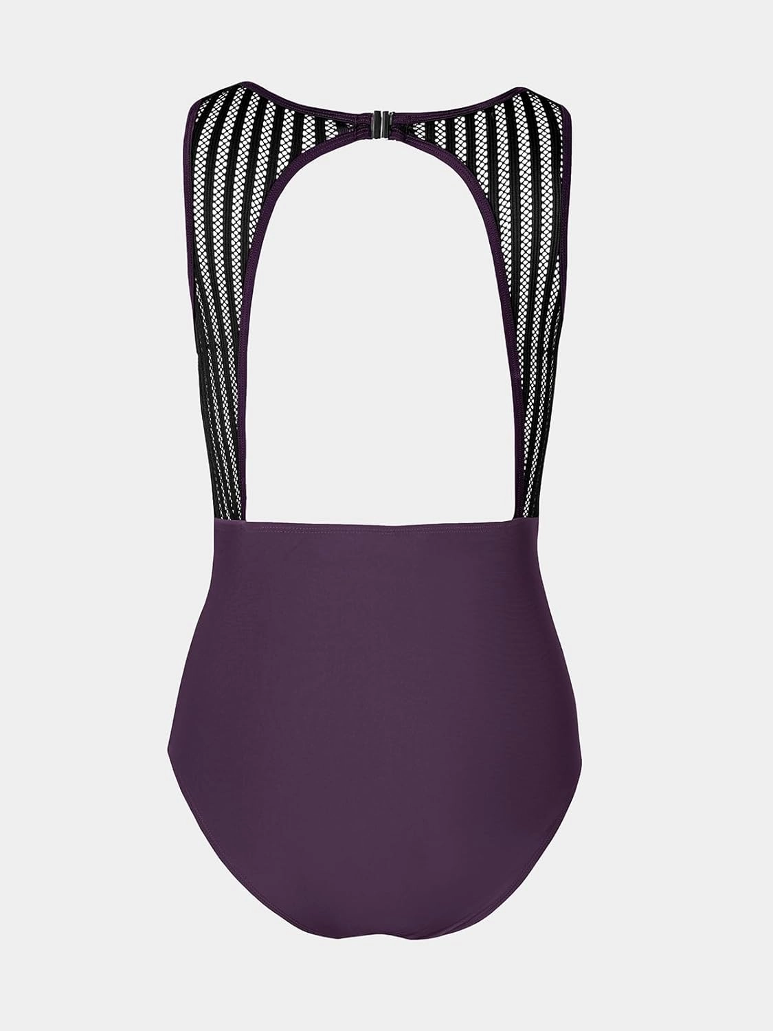 CUPSHE Women's One Piece Swimsuit Bathing Suit Tummy Control High Neck Cutout Back Hook Mesh Swimwear