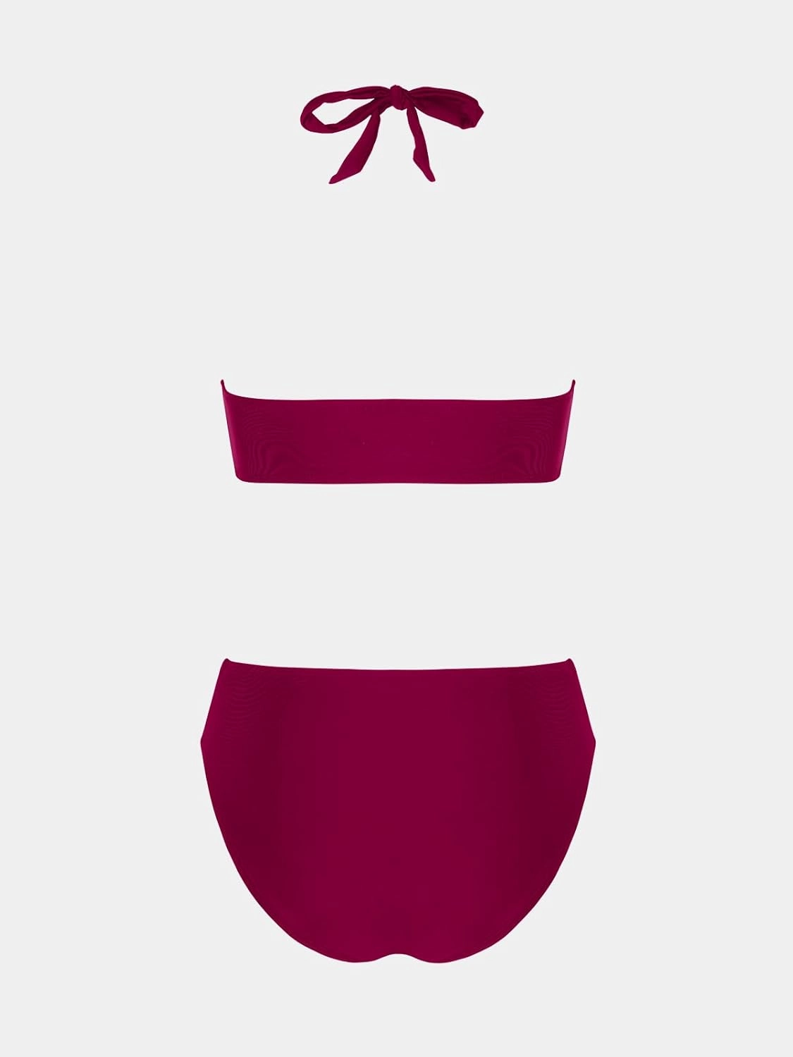 CUPSHE Women's One Piece Swimsuit Halter V Neck Side Cutout Monokini Bathing Suit Trapezoidal Lace Trim
