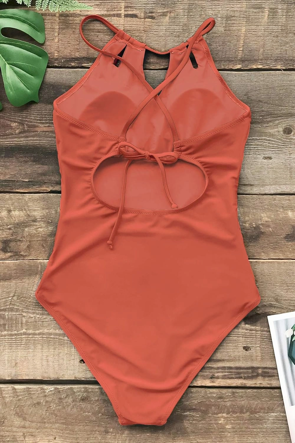 CUPSHE Women's One Piece Swimsuit High Neck Tummy Control Swimwear Bathing Suit