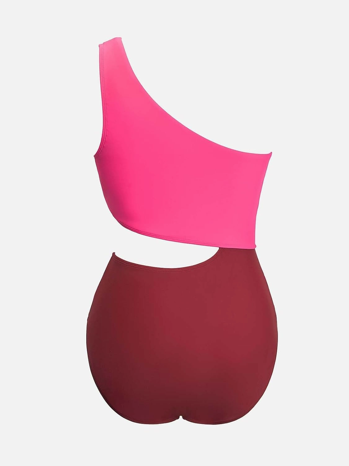 CUPSHE Women's One Piece Swimsuit One Shoulder Bathing Suit Cutout Color Block Swimwear
