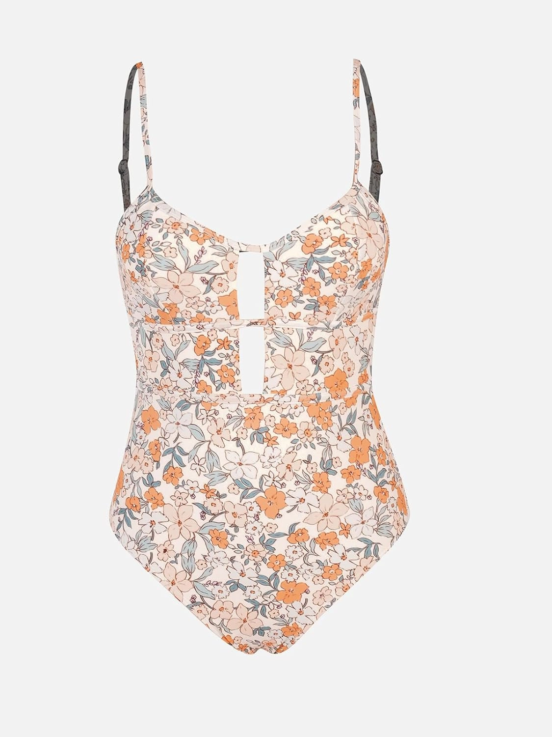 CUPSHE Women's One Piece Swimsuit Scoop Neck Adjustable Straps Cutout Back Self Tie Bathing Suit