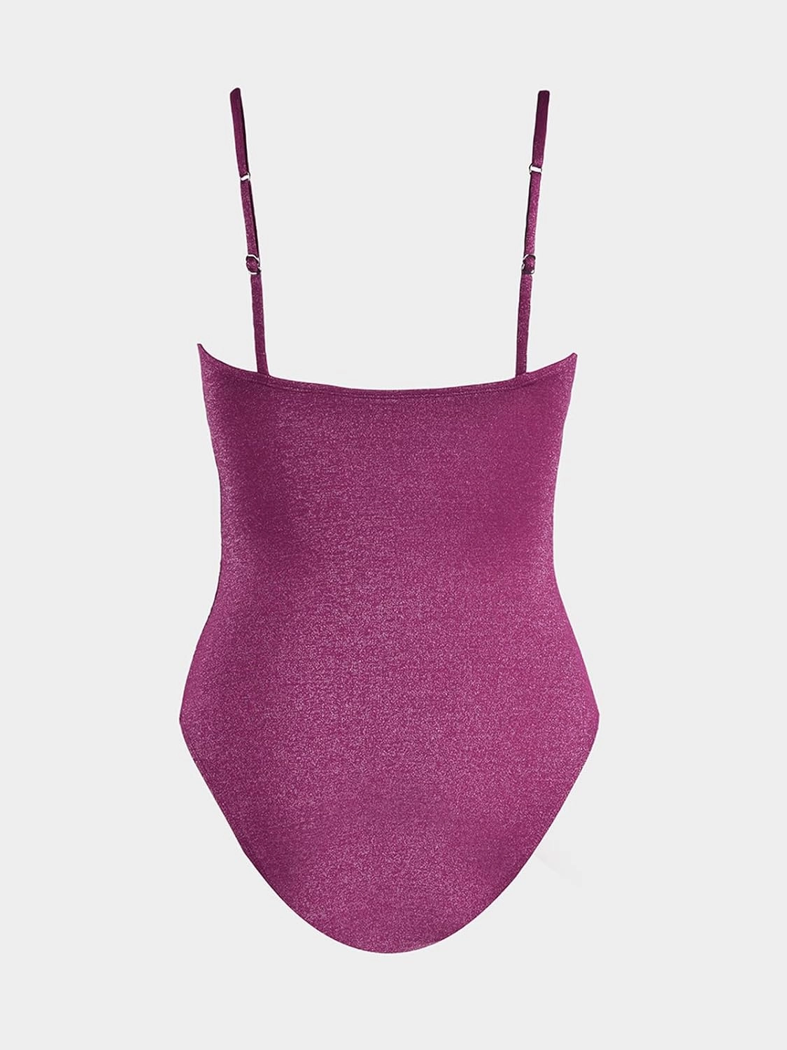 CUPSHE Women's One Piece Swimsuit Tummy Control Square Neck Bathing Suit Ruched Adjustable Straps