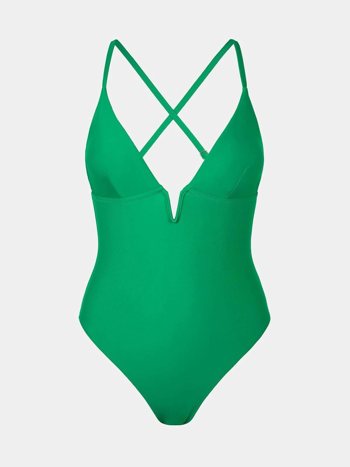 CUPSHE Women Swimsuit One Piece Bathing Suit Deep V Neck Crisscross Back Adjustable Strap
