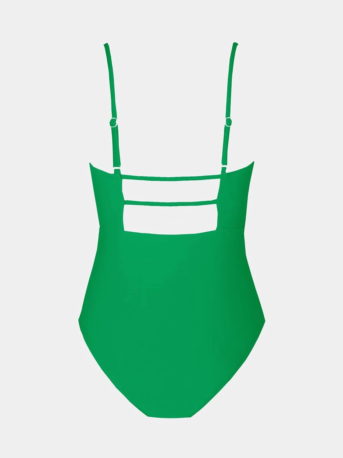 CUPSHE Women Swimsuit One Piece Bathing Suit Square Neck Cutout Back Tummy Control with Adjustable Spaghetti Straps