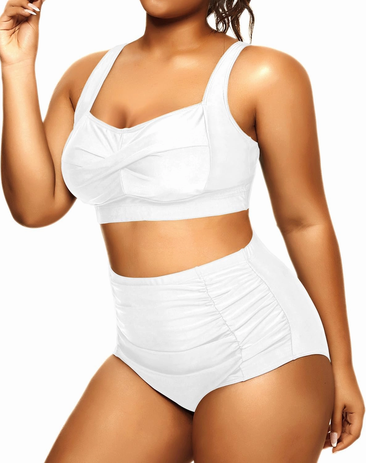 Daci Women's Plus Size Bikini Sets - High Waisted Two-Piece Swimsuits with Tummy Control