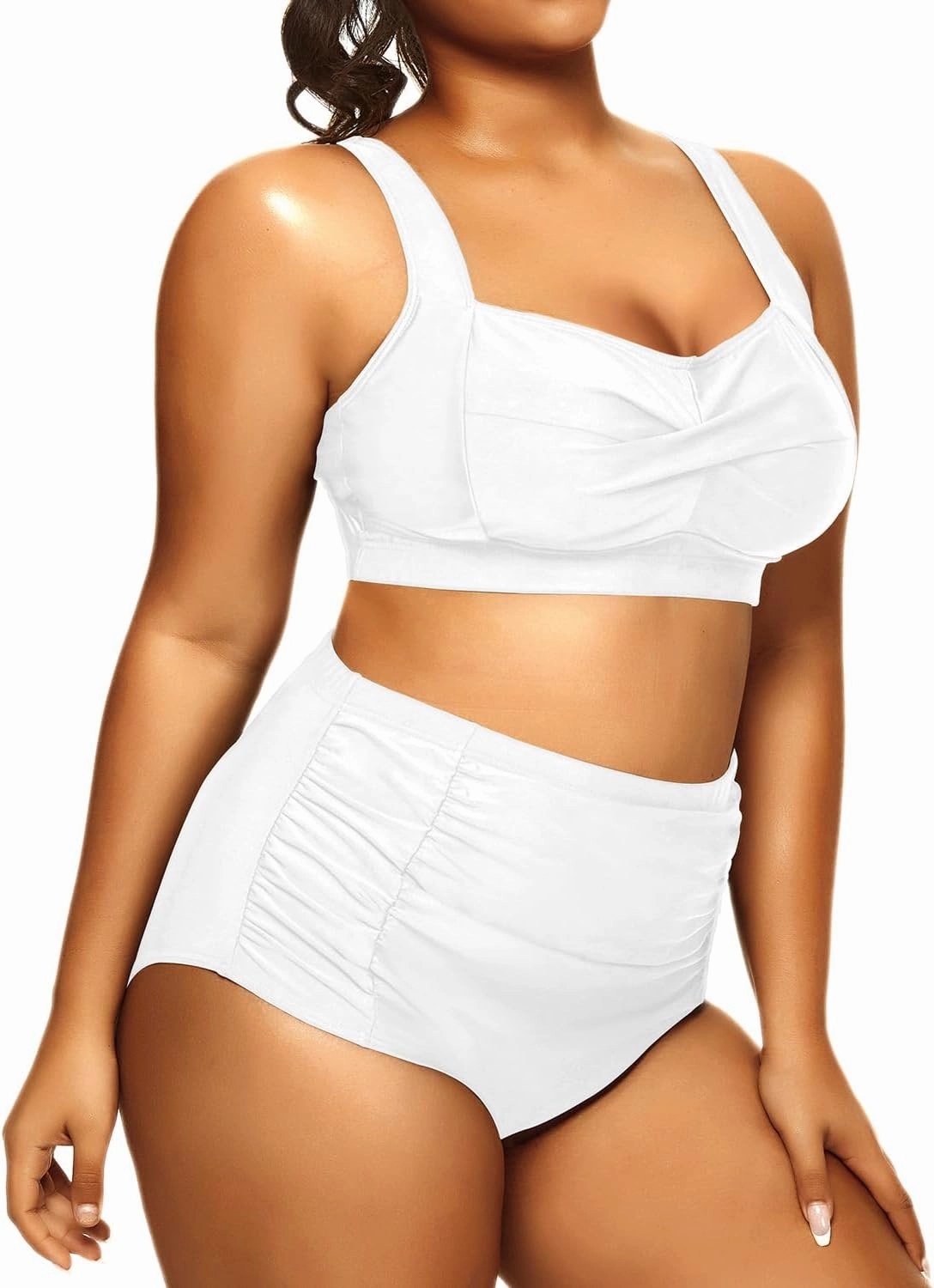 Daci Women's Plus Size Bikini Sets - High Waisted Two-Piece Swimsuits with Tummy Control