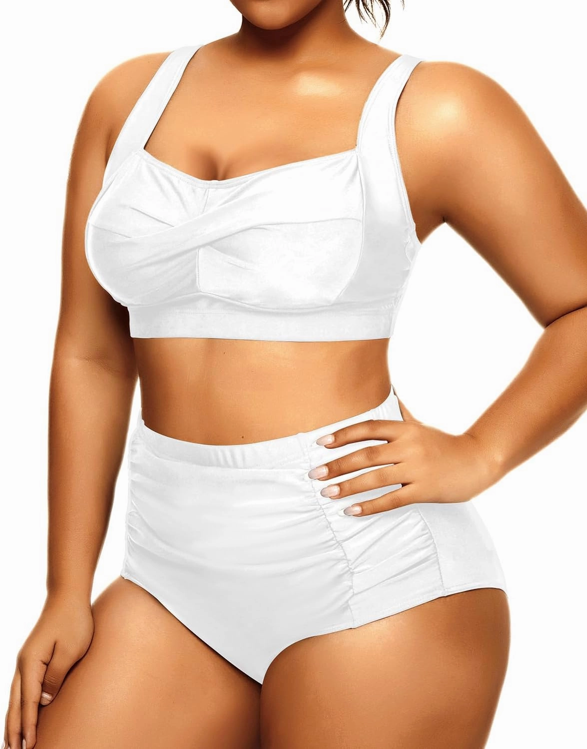 Daci Women's Plus Size Bikini Sets - High Waisted Two-Piece Swimsuits with Tummy Control