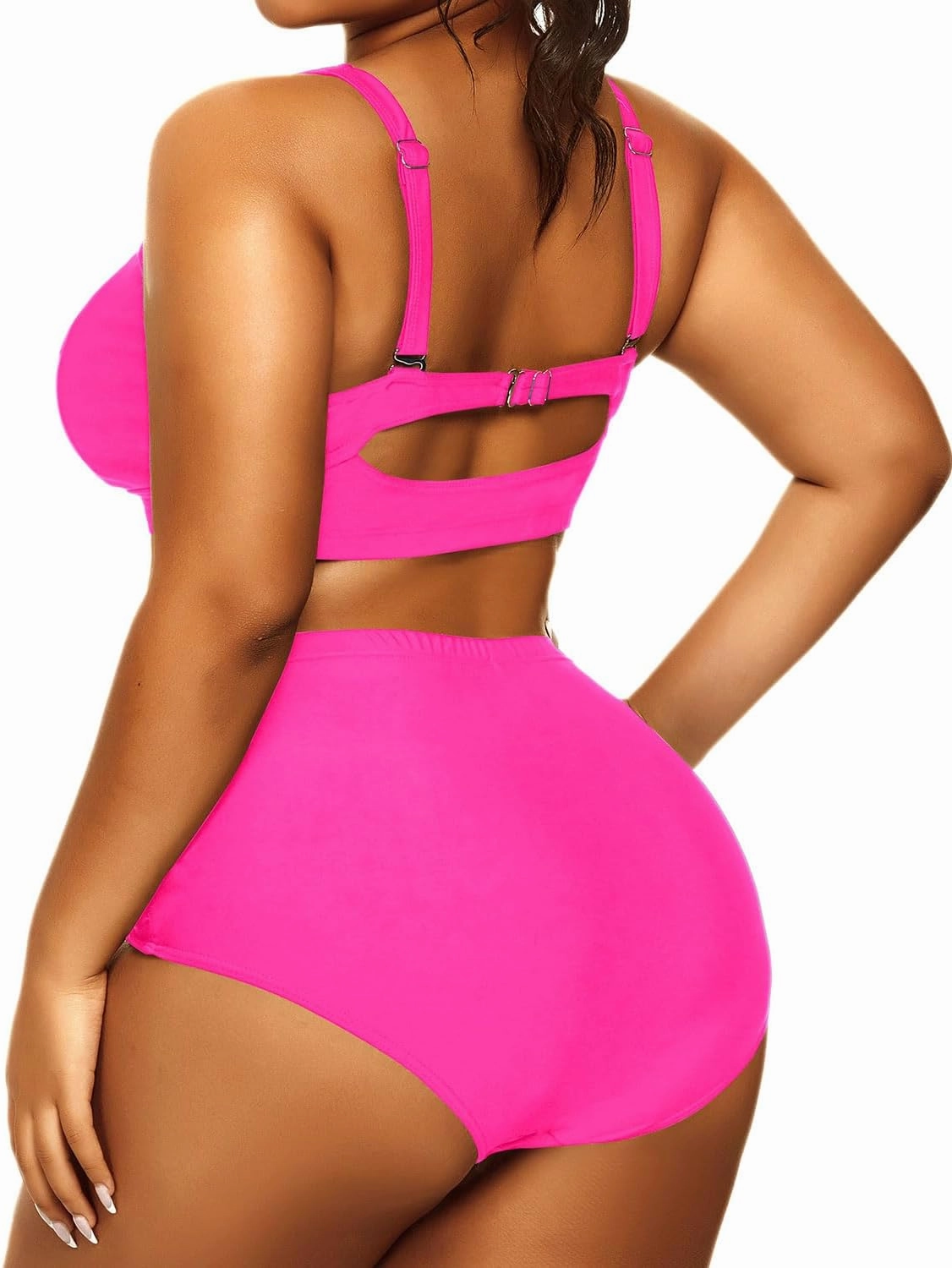 Daci Women's Plus Size Bikini Sets - High Waisted Two-Piece Swimsuits with Tummy Control