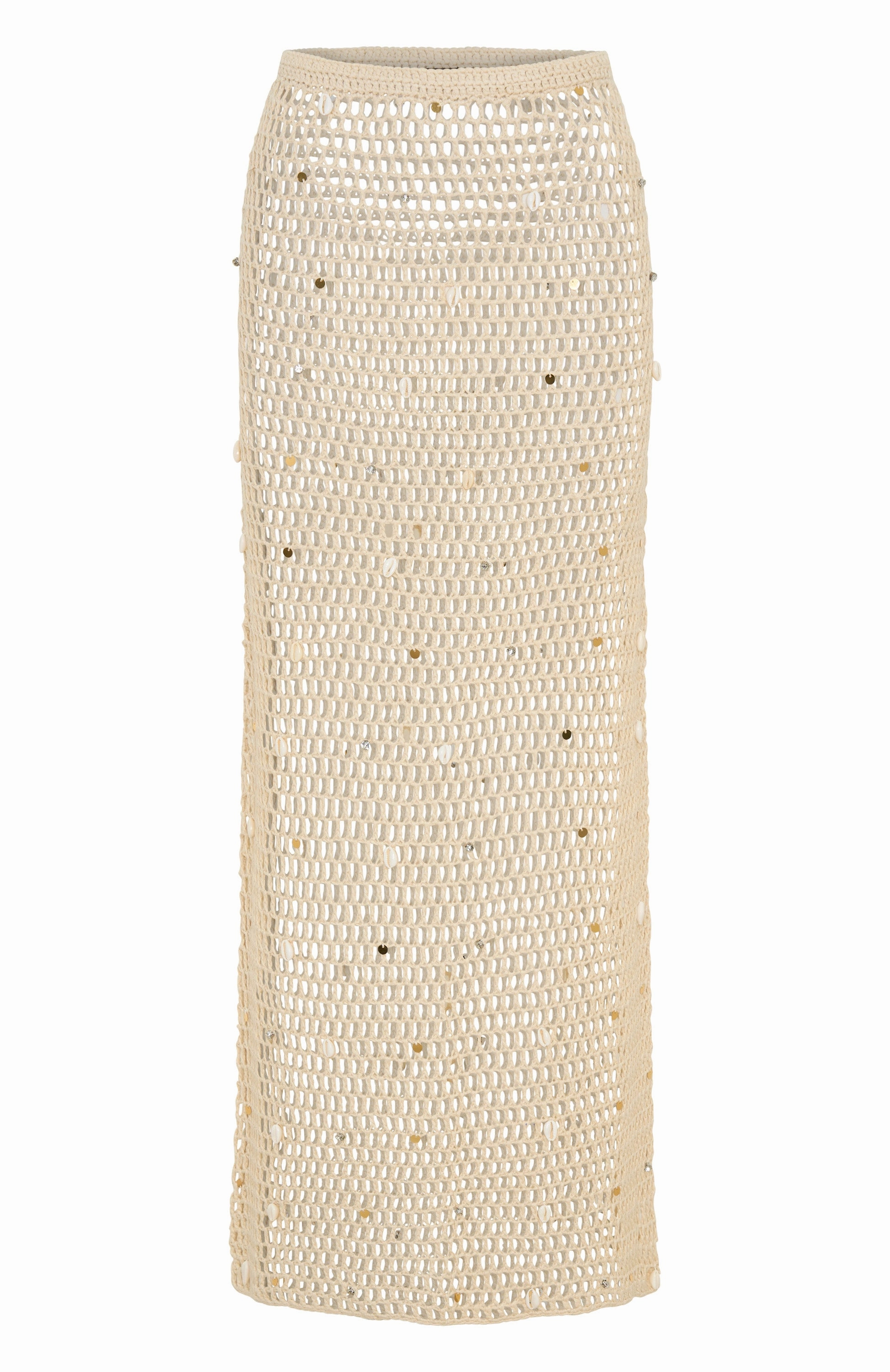 Dance With You Crochet Maxi Skirt Sand